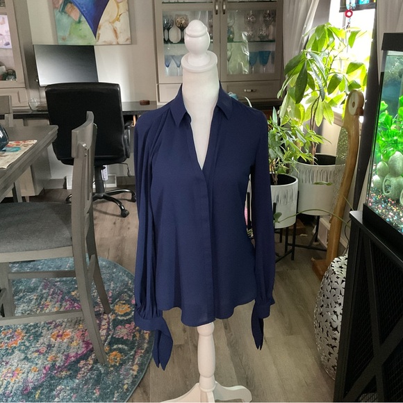 Express Tops - Express Portifino Deep Blue Women's Blouse